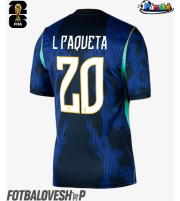 Brazílie Lucas Paqueta #20 Venkovní Dres MS 2026 Krátký Rukáv